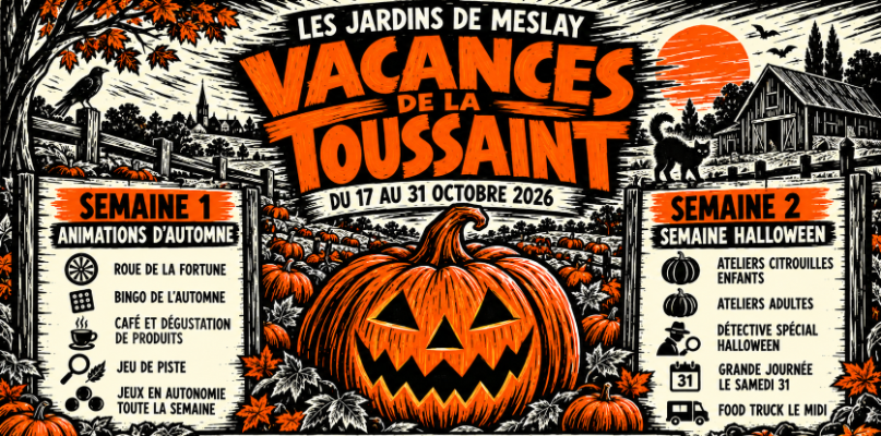 Vacances de la Toussaint : réservez vos ateliers aux Jardins de Meslay !